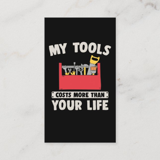 Carte De Visite Mécanique Mari Handyman Papa Outils (Devant)