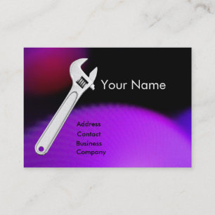 Carte De Visite MÉCANIQUE MÉTALLIQUE, PLUMBERS Monogram Pearl