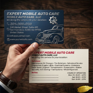Carte De Visite Mechani Service Réparation Auto & Spécialiste Clim