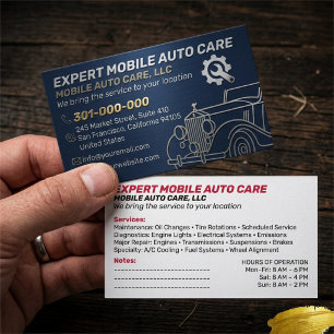 Carte De Visite Mechani Service Réparation Auto & Spécialiste Clim