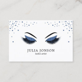 Carte De Visite Mèches modernes avec le maquilleur bleu-foncé de