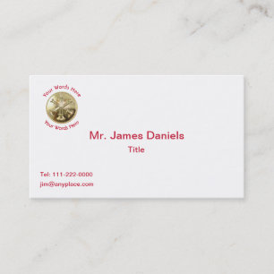 Carte De Visite Médaille d'or du chef du bataillon des pompiers