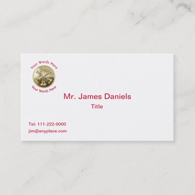 Carte De Visite Médaille d'or du chef du bataillon des pompiers (Devant)