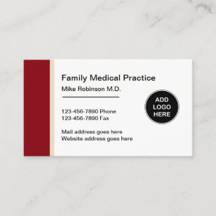 Carte De Visite Médecin de famille Médicale