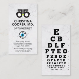 Carte De Visite Médecin des yeux | Examen des yeux | Logo optométr