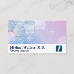 Carte De Visite Médecin   Logo Colonne Lombaire