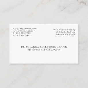 Carte De Visite Médecin obstétrique et gynécologie Médecin