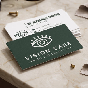 Carte De Visite Médecin Oculiste Moderne Soins De Vue Optométriste