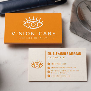 Carte De Visite Médecin Ophtalmologue Moderne Soins Visuels Optomé