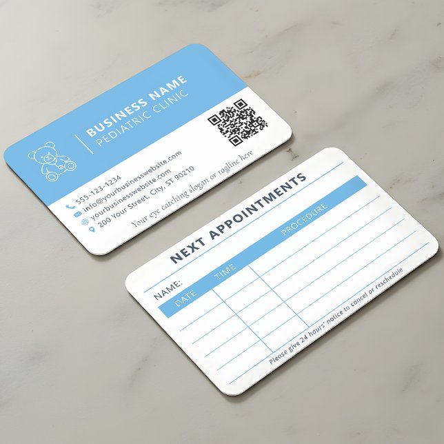 Carte De Visite Médecin pédiatrique Teddy Bear Jote Nomination (Créateur téléchargé)