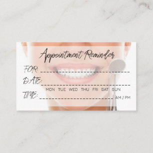 Carte De Visite Médecin-thérapeute dentiste Nomination Rappel
