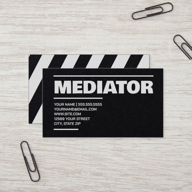 Carte De Visite Médiateur (Devant/Arrière en situation)