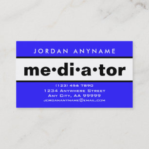Carte De Visite Mediator Gras Bleu et Blanc