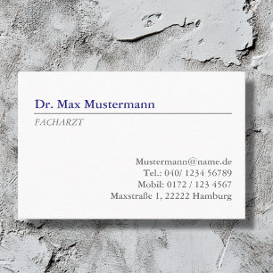 Carte de visite médicale