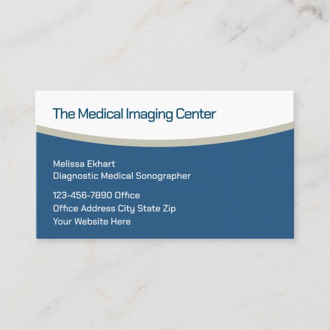 Carte De Visite Médicale Imagerie Diagnostic Médicale Songraphe (Devant)