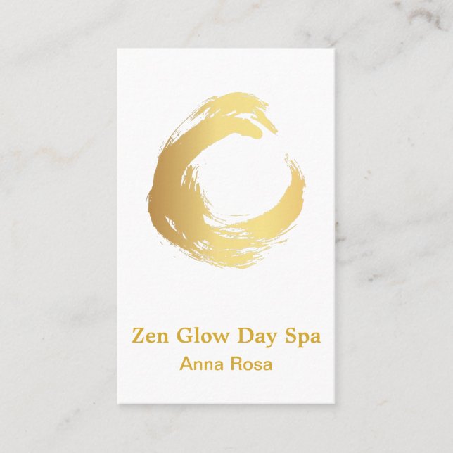 Carte De Visite *~* Méditation Abstraite du Yoga Gold Brush Reiki  (Devant)