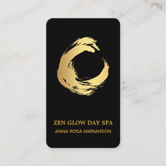 Carte De Visite *~* Méditation Abstraite Reiki Zen Brush or Yoga (Devant)