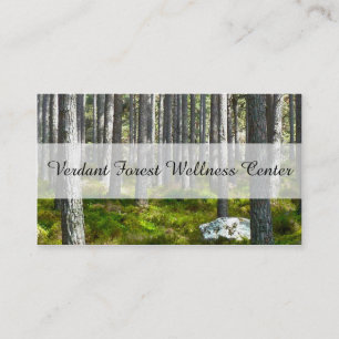 Carte De Visite Méditation de la forêt verdoyante