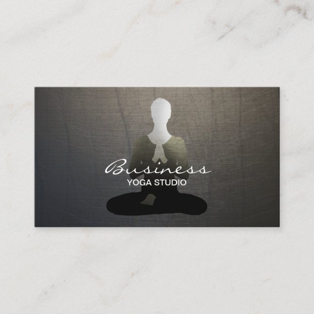 Carte De Visite Méditation de l'instructeur de yoga Elegant Zen (Devant)