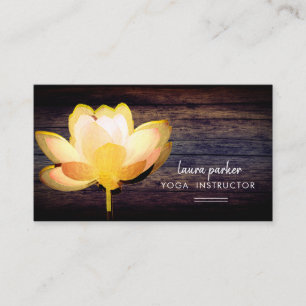Carte De Visite Méditation de l'instructeur de Yoga Lotus Gold Boi