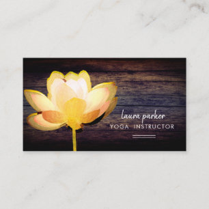 Carte De Visite Méditation de l'instructeur de Yoga Lotus Gold Boi