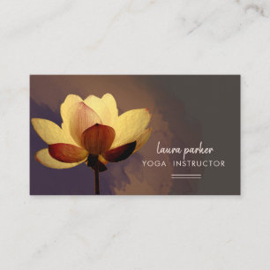 Carte De Visite Méditation de l'instructeur de Yoga Lotus Zen Vint