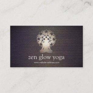 Carte De Visite Méditation de l'instructeur de yoga Pose Lotus Man