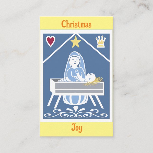 Carte De Visite Méditation de Noël du roi des rois (Devant)