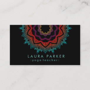 Carte De Visite Méditation de yoga de fleur de Lotus de mandala