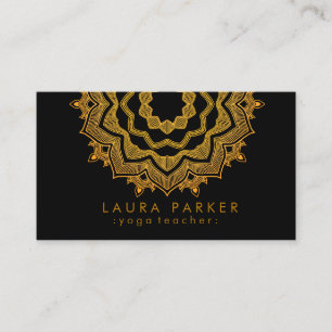 Carte De Visite Méditation de yoga de fleur de Lotus de mandala