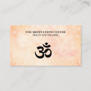 Carte De Visite Méditation de Yoga Motif tribal