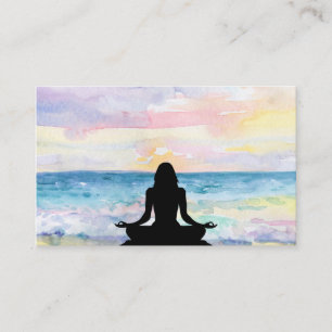 Carte De Visite *~* Méditation de Yoga sur le lever du soleil de 