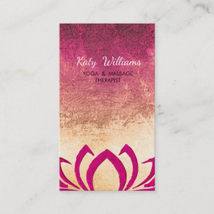 Carte De Visite Méditation d'instructeur de yoga de fleur de Lotu