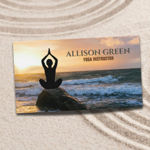 Carte De Visite Méditation du bien-être spirituel zen Instructeur 