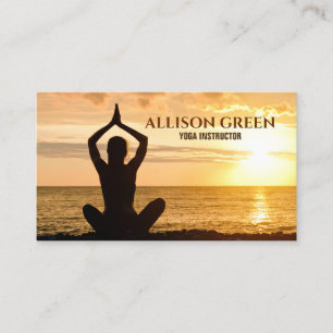 Carte De Visite Méditation du bien-être spirituel zen Instructeur 