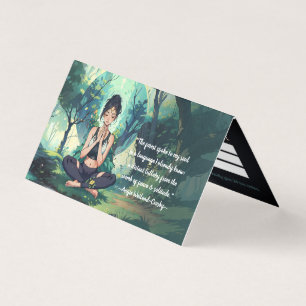 Carte De Visite Méditation du Yoga de Forêt Naturelle Reiki Master