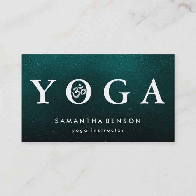 Carte De Visite Méditation élégante de yoga de logo (Devant)