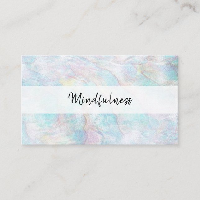 Carte De Visite Méditation en pastel rose bleue jaune de (Devant)