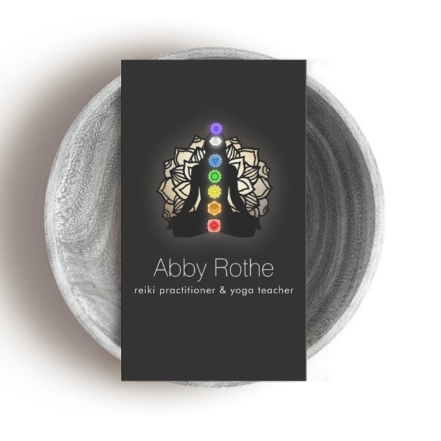 Carte De Visite Méditation Enseignant & Praticien Reiki (Créateur téléchargé)