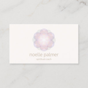 Carte De Visite Méditation et Yoga Professeur Fleur de la vie Mand