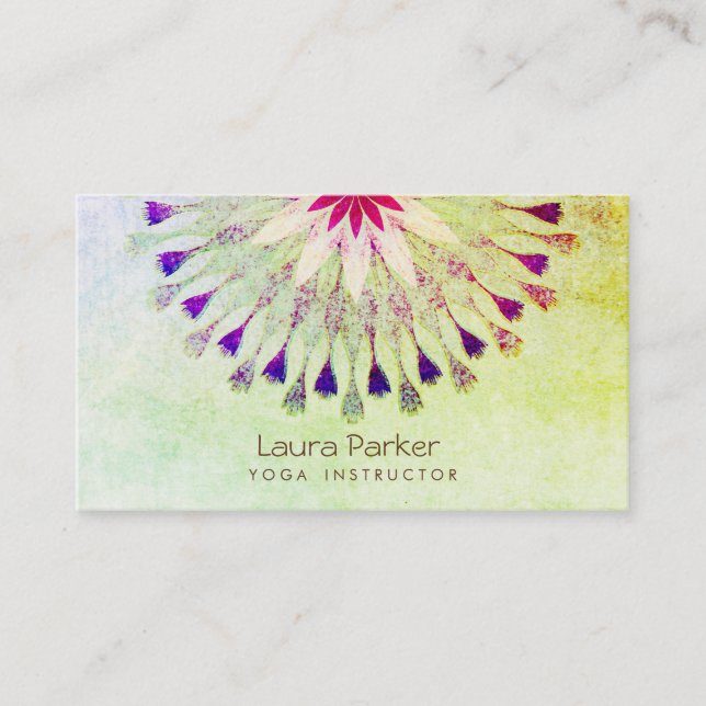 Carte De Visite Méditation holistique de l'instructeur de yoga de  (Devant)