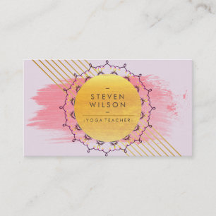 Carte De Visite Méditation Mandala de Yoga Enseignant Massage holi