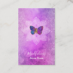 Carte De Visite *~* Méditation Minceur Mandala Butterfly Reiki