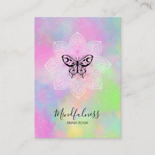 Carte De Visite *~* Méditation Mindfult Yoga Mandala Papillon