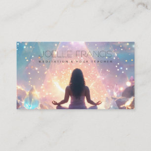 Carte De Visite Méditation pastel brillant univers pyramide