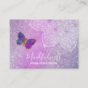Carte De Visite *~* Méditation Reiki Mandala Butterfly Parties sci