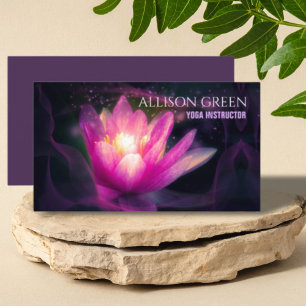 Carte De Visite Méditation spirituelle Zen Lotus Instructeur de Yo