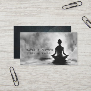 Carte De Visite Méditation Yoga Instructeur Lotus Pose Peinture à 