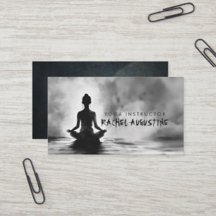 Carte De Visite Méditation Yoga Instructeur Lotus Pose Peinture à 