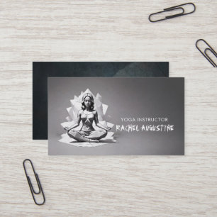Carte De Visite Méditation Yoga Instructeur Reiki Master Low Poly